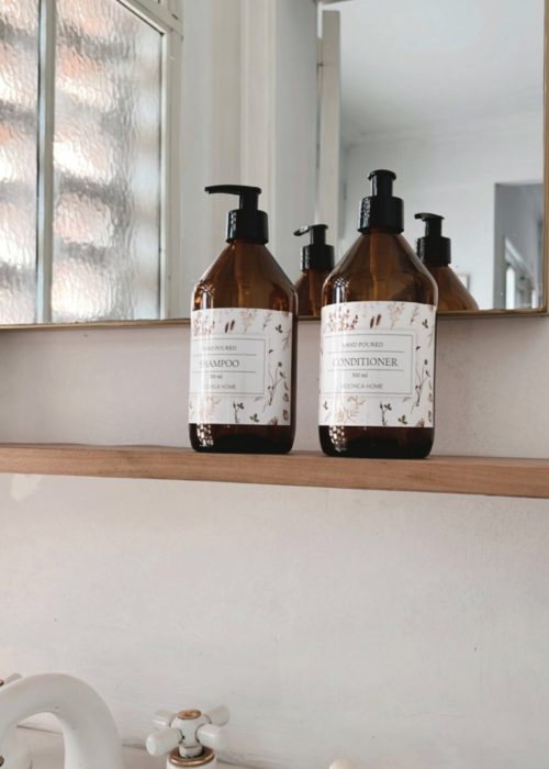 Dispenser estampa FLORAL Shampoo  o Acondicionador
