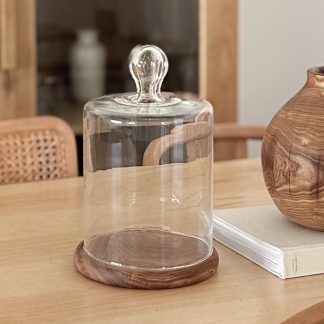 Campana con plato de madera
