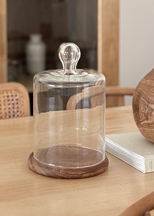 Campana con plato de madera