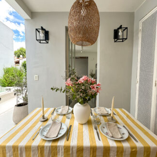 MANTEL A RAYAS AMARILLO M