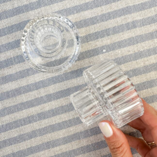 Candelabro Cristal Rayado